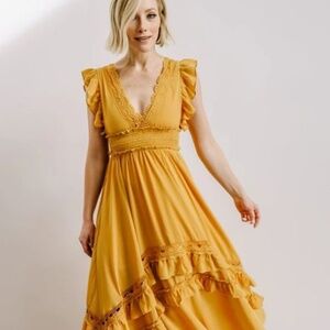 Baltic Born Pippa Ruffle Maxi Dress, Size S